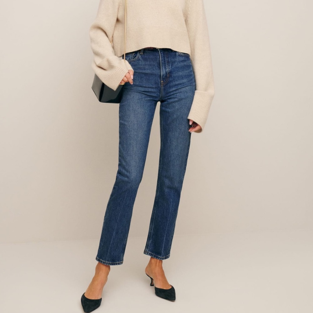 Reformation Liza Ultra High Rise Straight Jeans